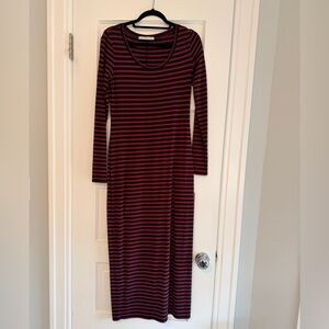 Peruvian Connection Striped Long Sleeve Dress